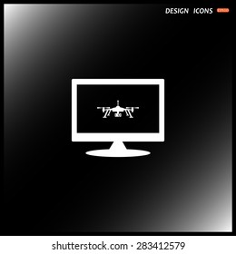 Quadrocopter. icon. vector design