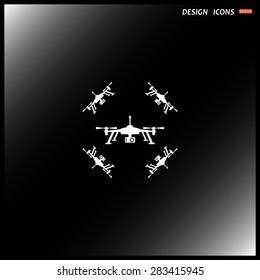 Quadrocopter. icon. vector design
