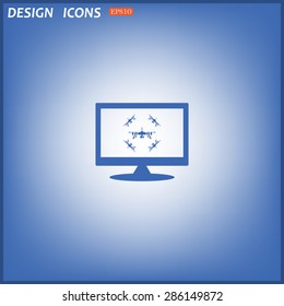 Quadrocopter. icon. vector design