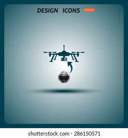 Quadrocopter. icon. vector design