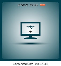 Quadrocopter. icon. vector design