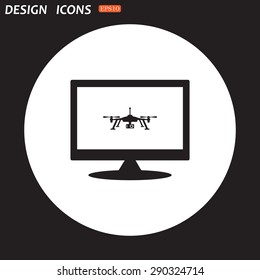 Quadrocopter. icon. vector design