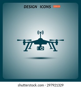 Quadrocopter. icon. vector design