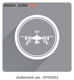 Quadrocopter. icon. vector design