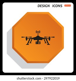 Quadrocopter. icon. vector design