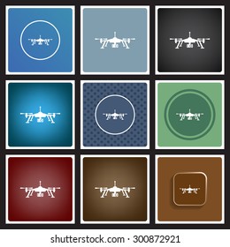 Quadrocopter. icon. vector design