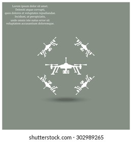 Quadrocopter. icon. vector design