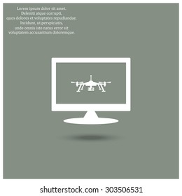 Quadrocopter. icon. vector design