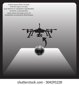 Quadrocopter. icon. vector design