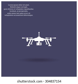 Quadrocopter. icon. vector design