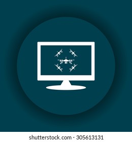 Quadrocopter. icon. vector design