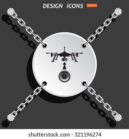 Quadrocopter. icon. vector design