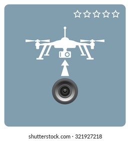 Quadrocopter. icon. vector design