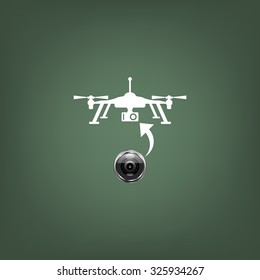 Quadrocopter. icon. vector design