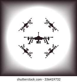 Quadrocopter. icon. vector design