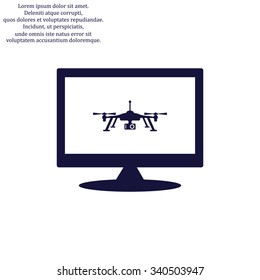 Quadrocopter. icon. vector design