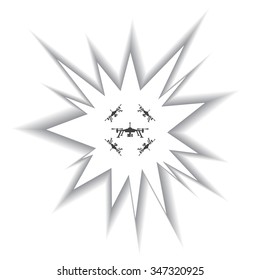 Quadrocopter. icon. vector design