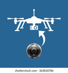 Quadrocopter. icon. vector design