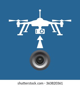 Quadrocopter. icon. vector design