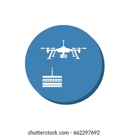 Quadrocopter Icon Vector flat design style