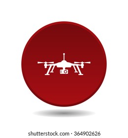 Quadrocopter icon, vector illustration. Flat design style