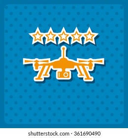 Quadrocopter icon, vector illustration. Modern design. Flat design style