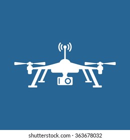 Quadrocopter icon, vector illustration. Modern design. Flat design style