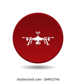 Quadrocopter icon, vector illustration. Modern design. Flat design style