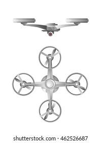 quadrocopter isolated object on a white background