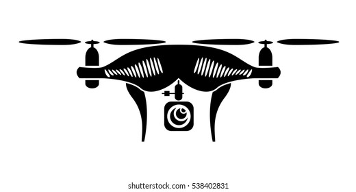 quadrocopter isolated on white background