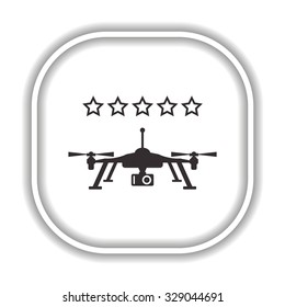 Quadrocopter. Modern design flat style icon