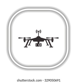 Quadrocopter.  Modern design flat style icon