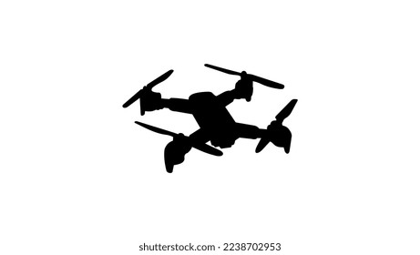 silueta cuadrocopter vector de alta calidad