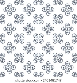 Quadrotor vector Drone concept seamless pattern in thin line style