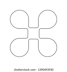quadrupter icon. Element of web for mobile concept and web apps icon. Outline, thin line icon for website design and development, app development