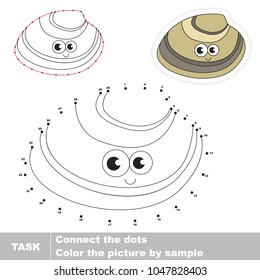 Quahog funny. Dot to dot educational game for kids.