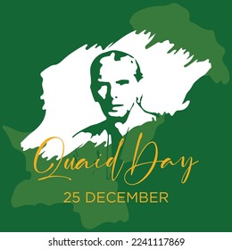 Quaid e Azam day 25 dec vector social media post design template