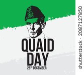 Quaid e Azam Day Celebration Poster Concept, 25 December, Flat Design