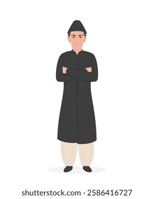 Quaid e Azam Mohammad Ali Jinnah founder of Pakistan vector illustration