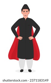Quaid e Azam as Super Hero vector illustation