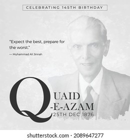 Quaid-e-Azam Day 25th December Celebration Social Media Post Design, tribute to the founder of Pakistan