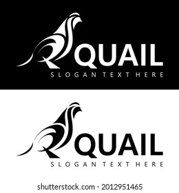 Quail Bird Logo Brand Design Vector