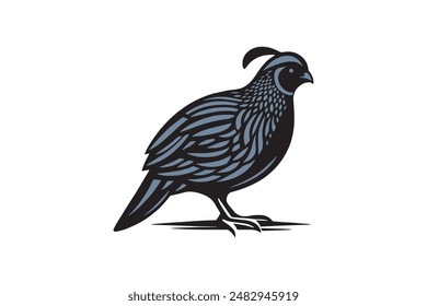 quail bird silhouette vector image