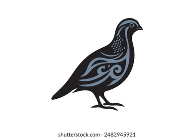 quail bird silhouette vector image