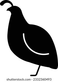 Quail California Quail bird animal wild Glyph