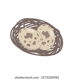 quail egg farmer logo icon vector concept design