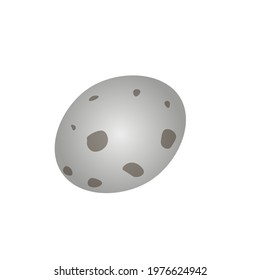 Quail egg. Food illustration  with spotted shell. Vector hand draw icon isolated on white background.