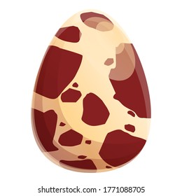 Quail egg icon. Cartoon of quail egg vector icon for web design isolated on white background