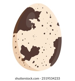 Quail egg isolated on white background. Realistic egg. Vector illustration