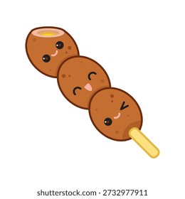 Quail egg satay is a typical Indonesian dish consisting of boiled, peeled quail eggs, skewered with satay sticks (usually 3 to 5 eggs per skewer), and cooked in soy sauce or bacem seasoning until absorbed and dark brown.